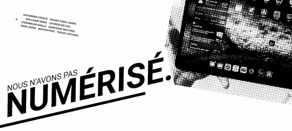 Projet Nous n'avons pas numérisé