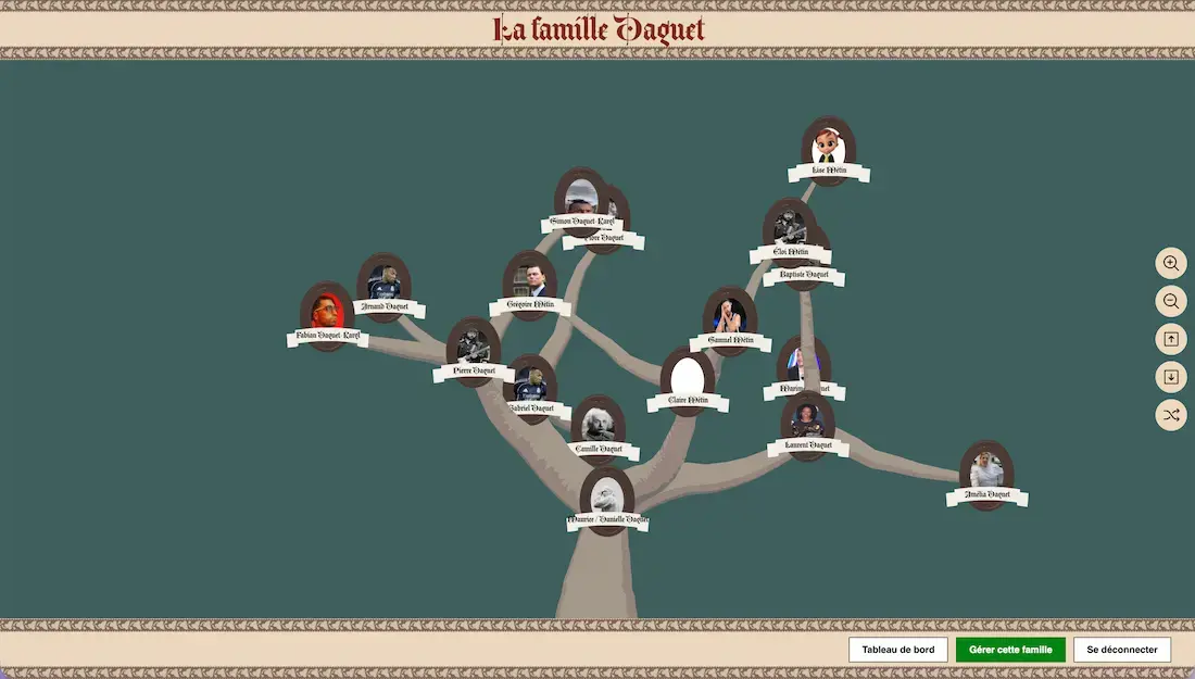 Fresque généalogique en 3D