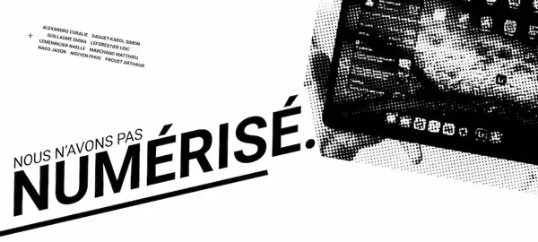 Projet Nous n'avons pas numérisé Projet Nous n'avons pas numérisé