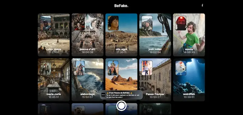 Projet Befake, parodie de Bereal