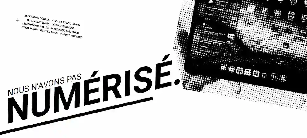Projet Nous n'avons pas numérisé